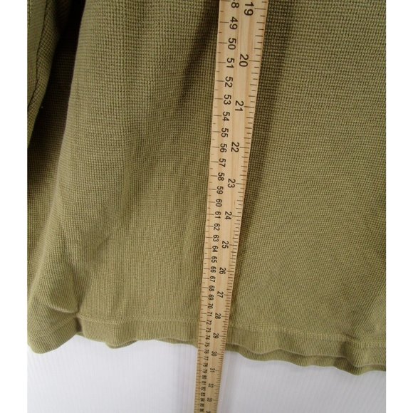 Woolrich Shirt Large Pullover Henley Thermal Waffle Logo Outdoor Loose - Picture 4 of 10